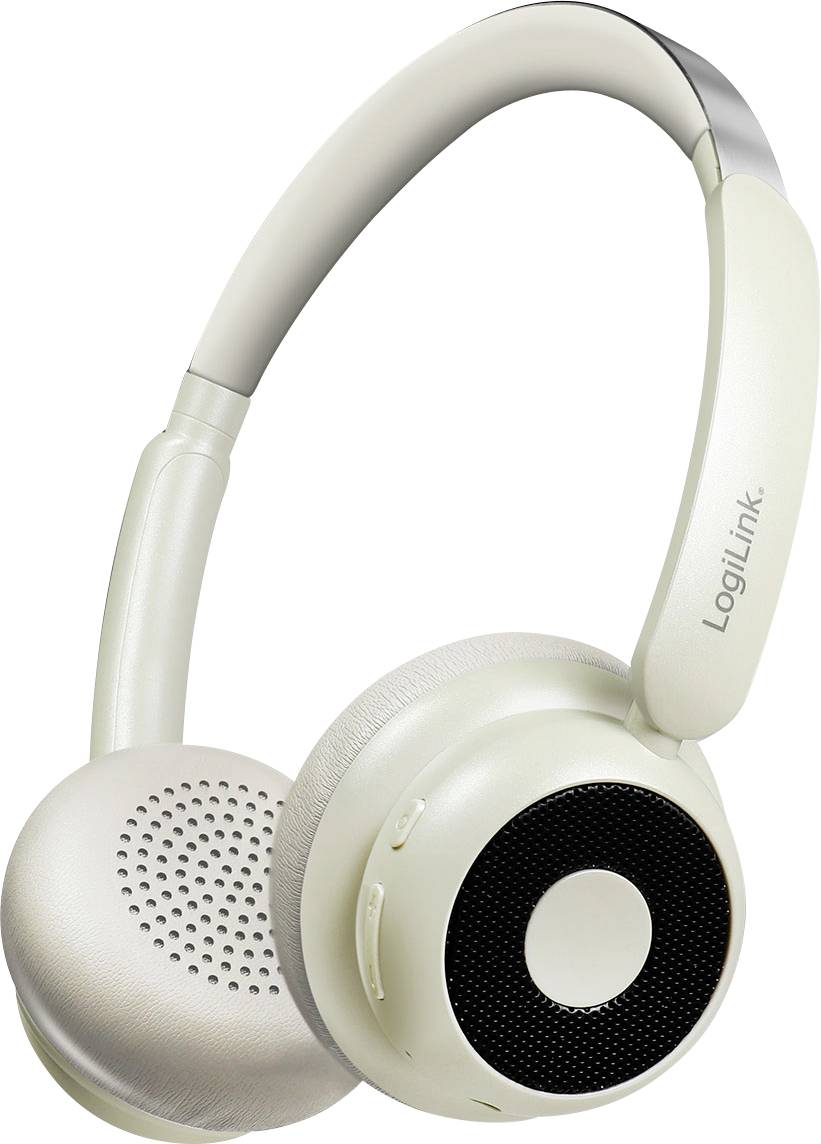 LogiLink BT0072S Over Ear Kopfhörer Bluetooth® Creme
