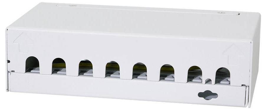 Ein weißer Metallhalter mit Rillen, der entwickelt wurde, um eine einzelne Standard-Optische Disc aufzunehmen, typischerweise verwendet zum Aufbewahren von CDs oder DVDs.