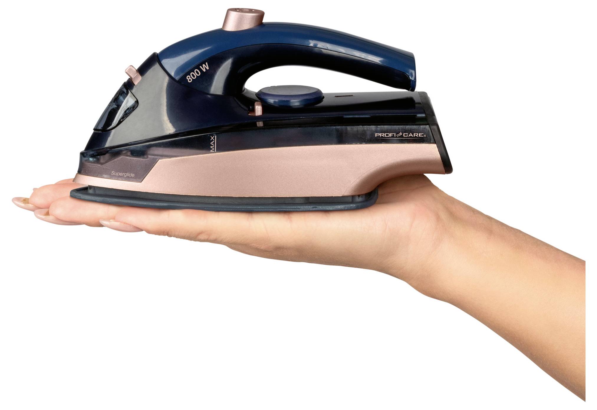 Profi-Care PC-DB 3125 blau-rosé Reisebügeleisen Blau, Roségold