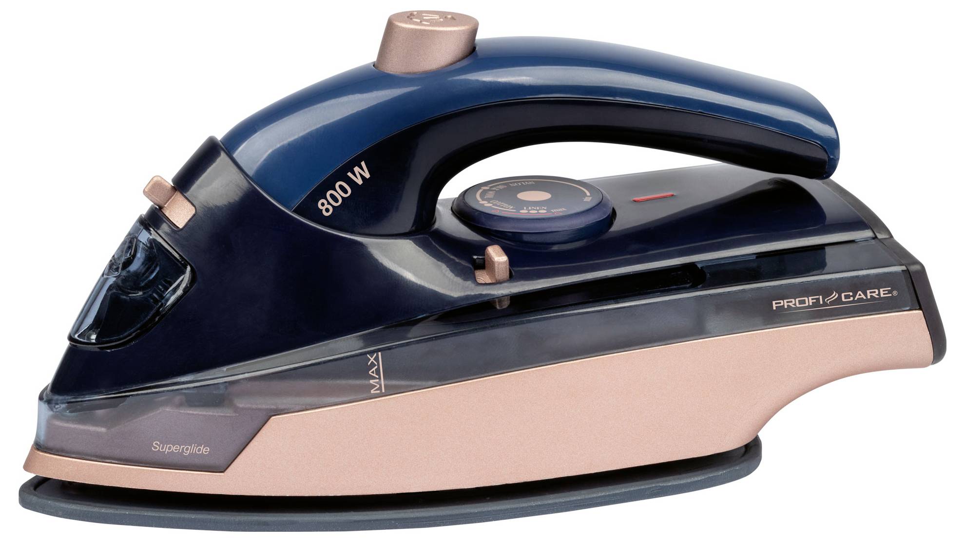 Profi-Care PC-DB 3125 blau-rosé Reisebügeleisen Blau, Roségold