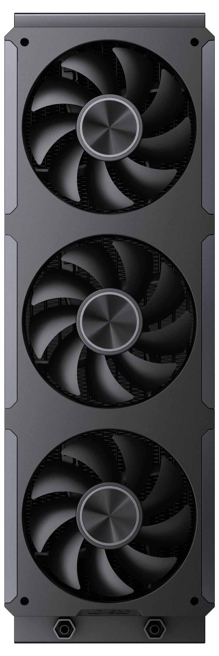 Eine Grafikkarte mit drei großen Kühlventilen, die für optimale Wärmeleitung und Leistung bei anspruchsvollen Rechenaufgaben entwickelt wurde.