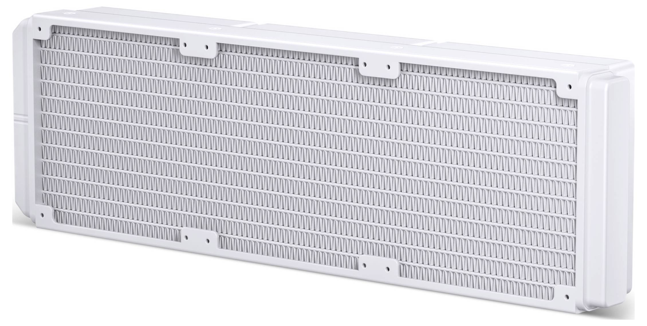 Rechteckiger weißer Luftfilter mit feinem Maschengewebe, konzipiert für Belüftungssysteme.