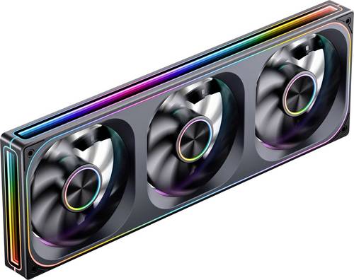 Jonsbo ZA-360 PC-Gehäuse-Lüfter Schwarz inkl. LED-Beleuchtung
