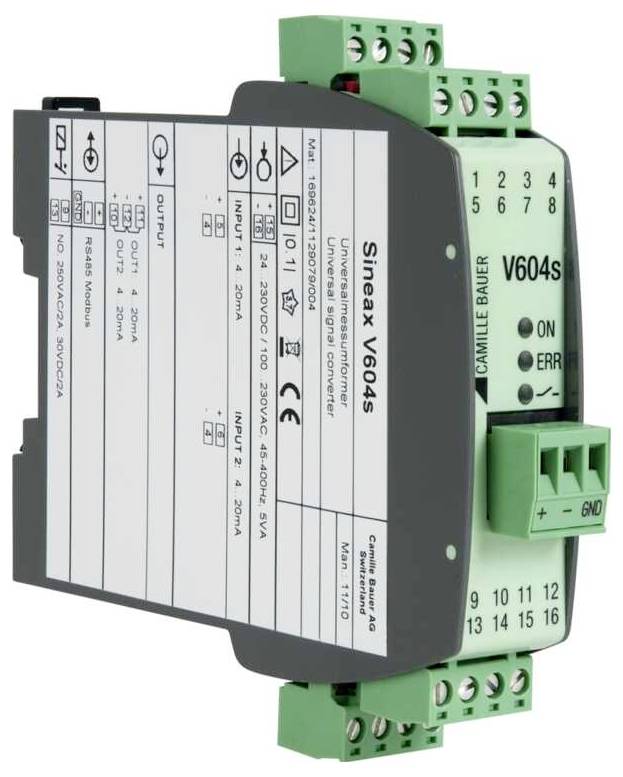 Camille Bauer SINEAX V604s 193321 Messumformer 1 St.