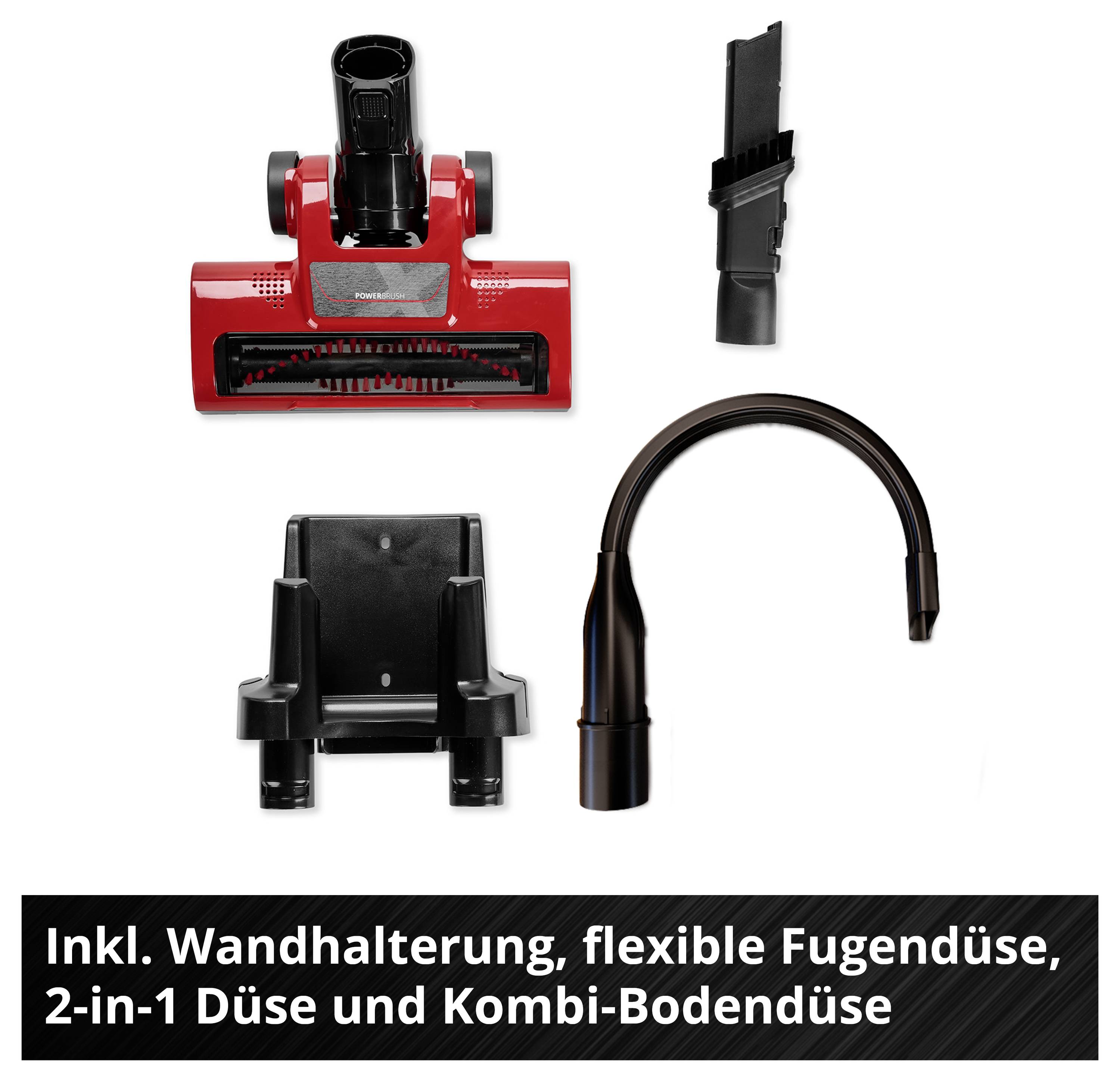 Das Diagramm 'Max. Laufzeit pro Akkuladung' zeigt Akkugrößen von 2,0 Ah bis 8,0 Ah mit entsprechenden Laufzeiten von 25 bis 100 Minuten im ECO-Modus.