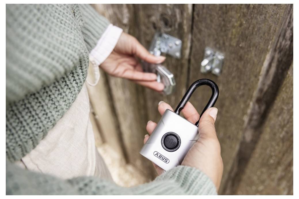 ABUS ABEO10000 Vorhängeschloss Bluetooth Silber Bluetooth-Vorhängeschloss