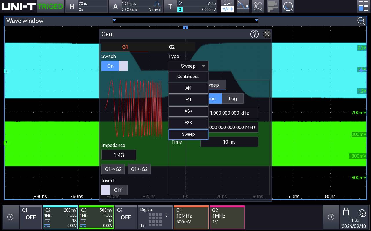 Elektronische Schnittstelle mit „Wellenausschnitt