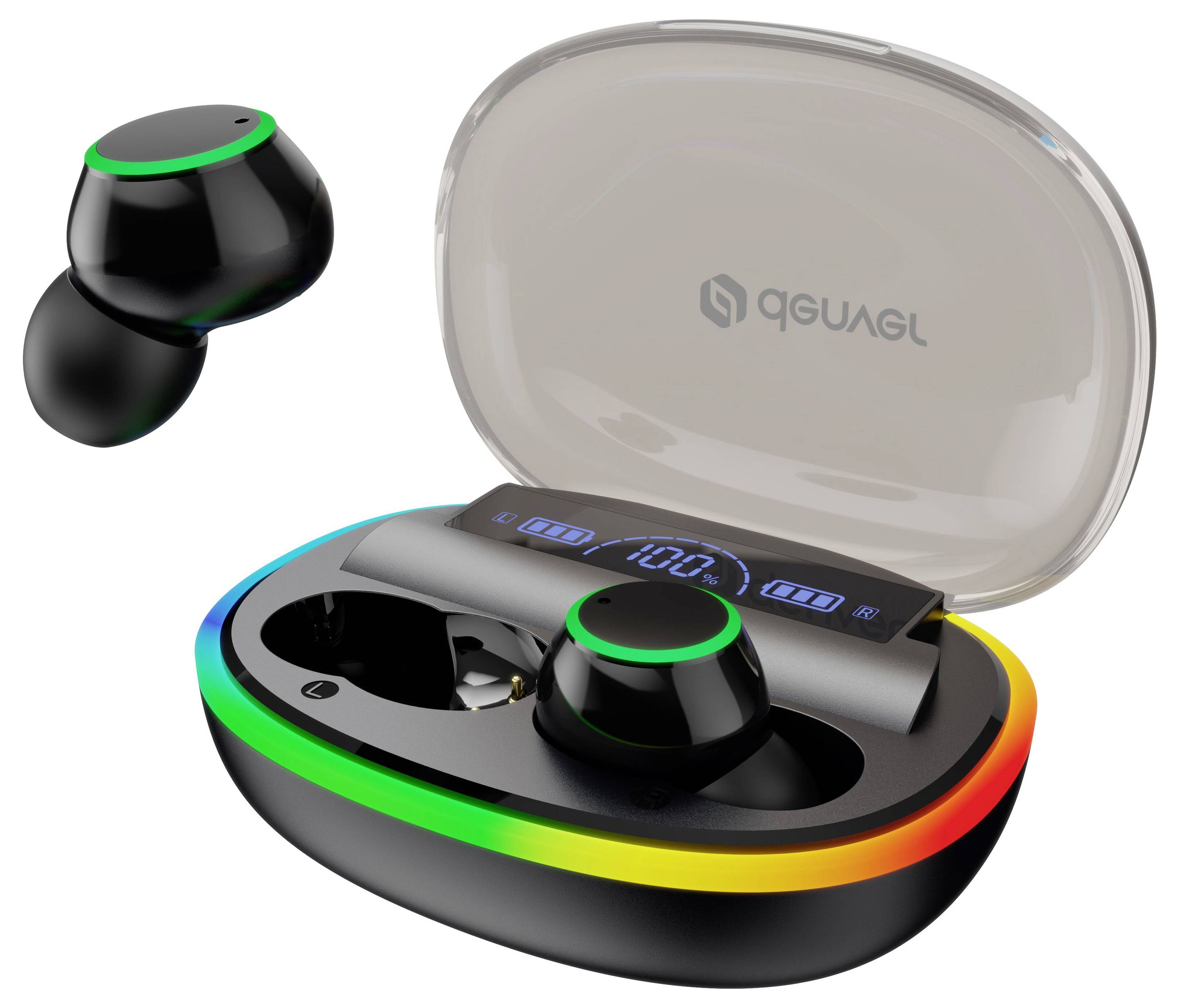 Denver TWE-55 In Ear Kopfhörer Bluetooth®, Kabellos Stereo Schwarz Mikrofon-Rauschunterdrückung Ladecase, Headset