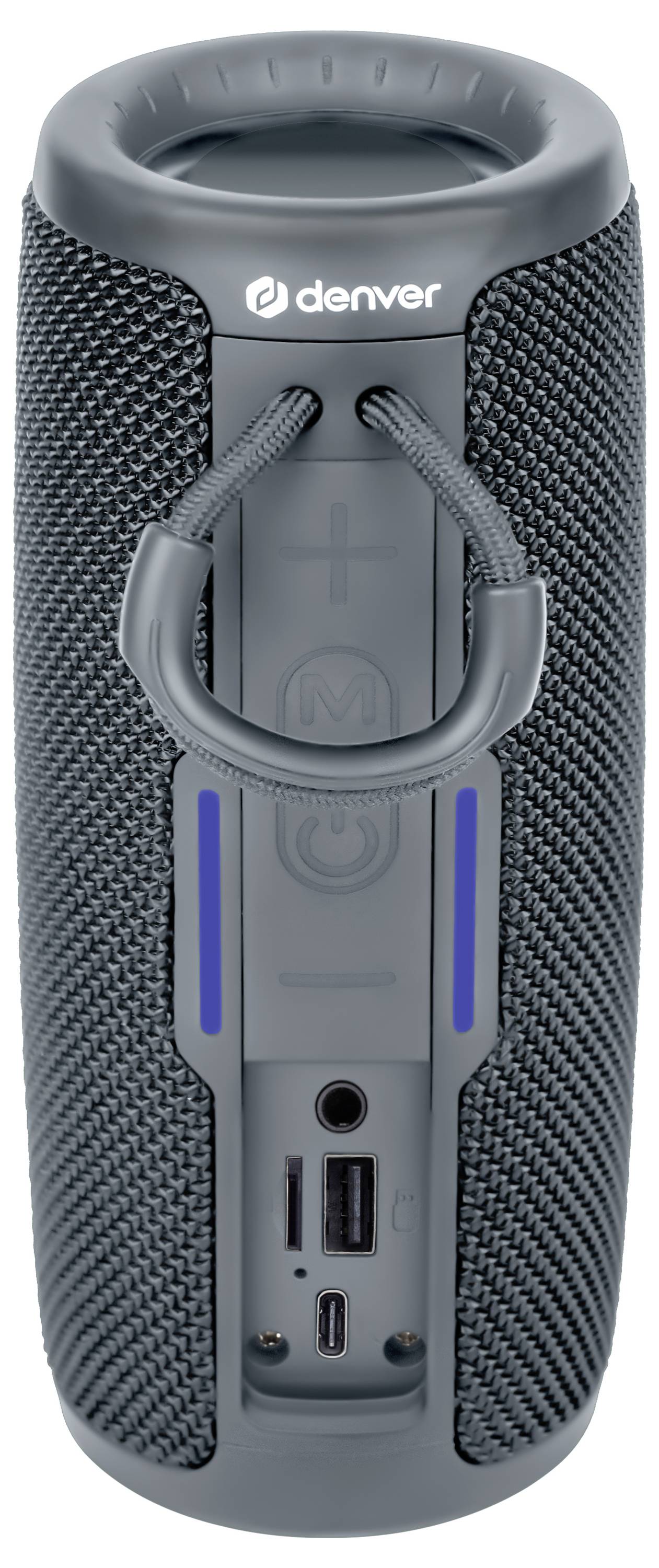 Denver BTV-150GR Bluetooth® Lautsprecher AUX, tragbar, USB Grau