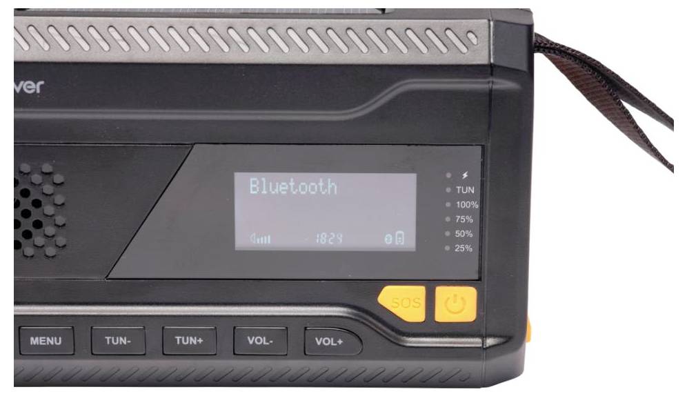 Denver SCD-2033 Akku-Radio DAB+, FM DAB+, UKW Akku-Ladefunktion, Handkurbel, wiederaufladbar, Powerbank-Funktion Schwarz