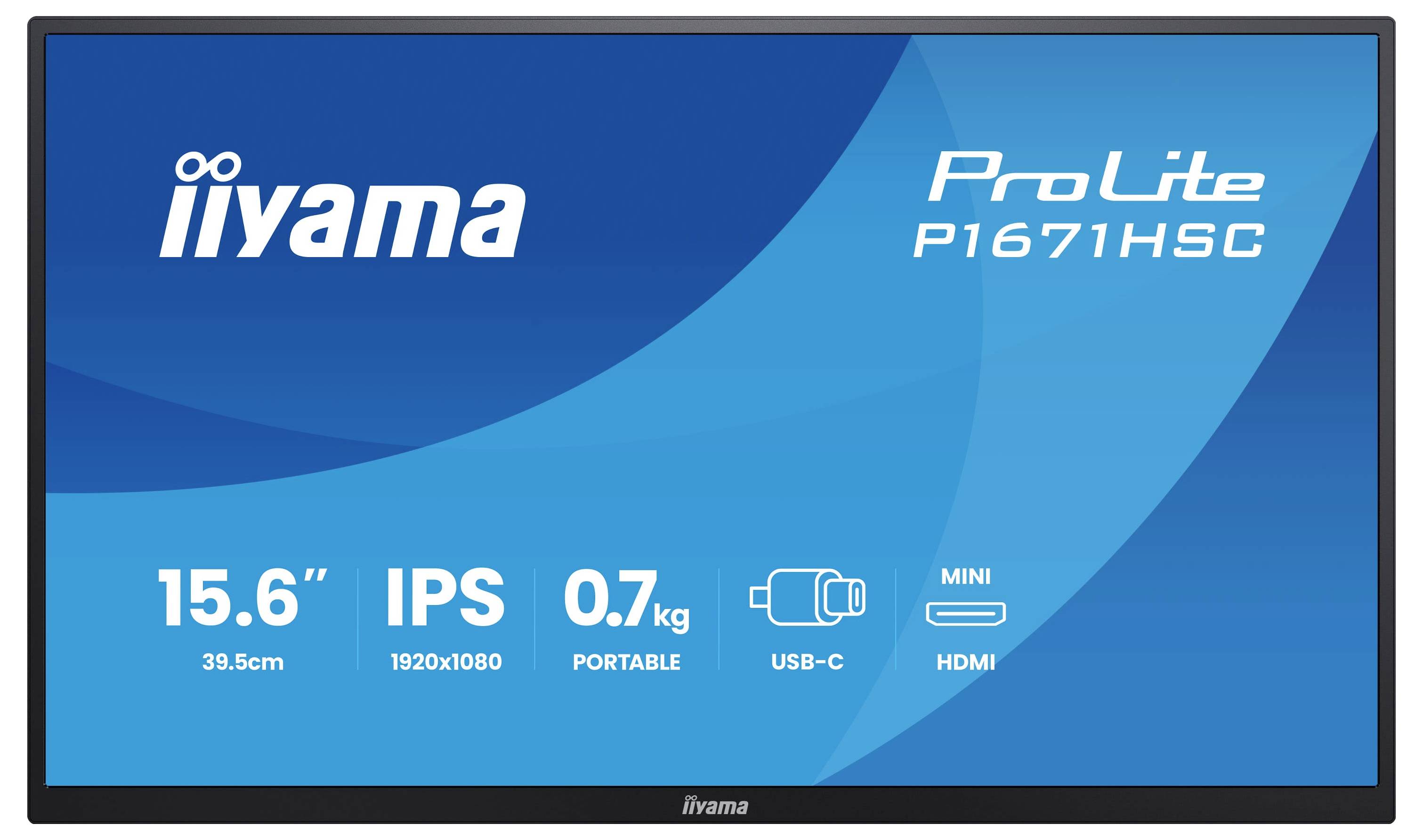 Iiyama ProLite P1671HSC-B1 LED-Monitor EEK D (A - G) 39.6cm (15.6 Zoll) 1920 x 1080 Pixel 16:9 3 ms HDMI®, Kopfhörer