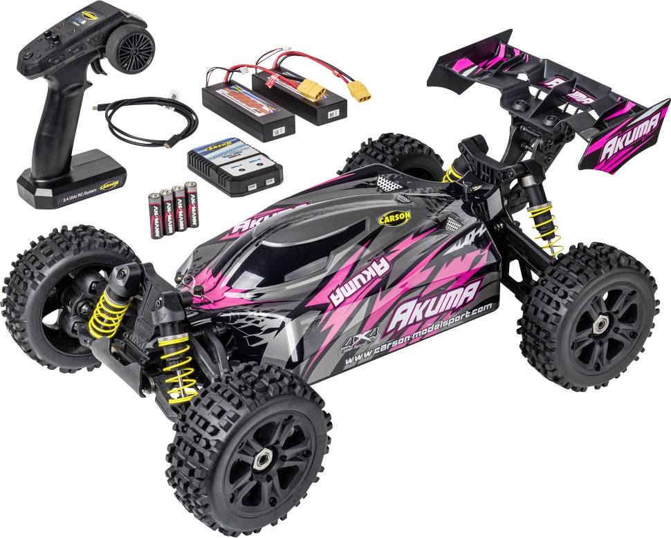 Carson Modellsport Akuma Buggy RTR Pink Brushless 1:8 RC Modellauto Buggy Allradantrieb (4WD) RtR