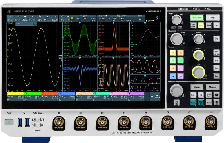 Rohde & Schwarz MXO38-1PK Digital-Oszilloskop 100MHz 5 GSa/s 500 Mpts 1St.