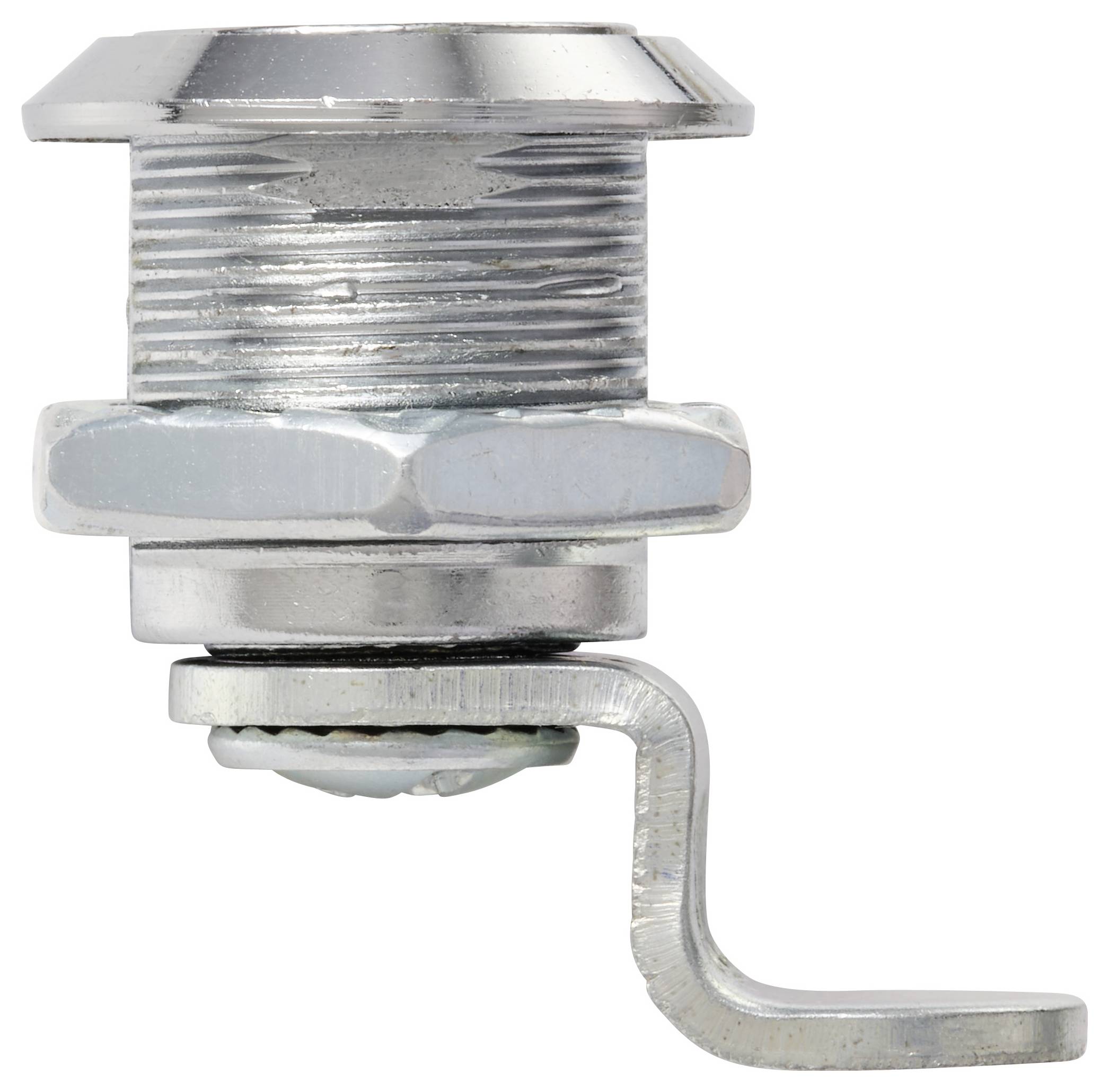 Ein Metallkabelverbinder mit einem geränderten Körper und einer Sicherungsmutter, der entwickelt wurde, um Kabel sicher an elektrische Schalttafeln oder Gehäuse anzuschließen.