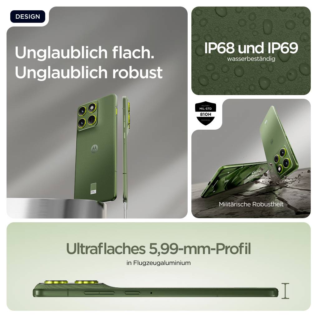 Motorola edge 70 512GB Bronze Green EEK A (A - G) 16.9cm (6.67 Zoll) Smartphone