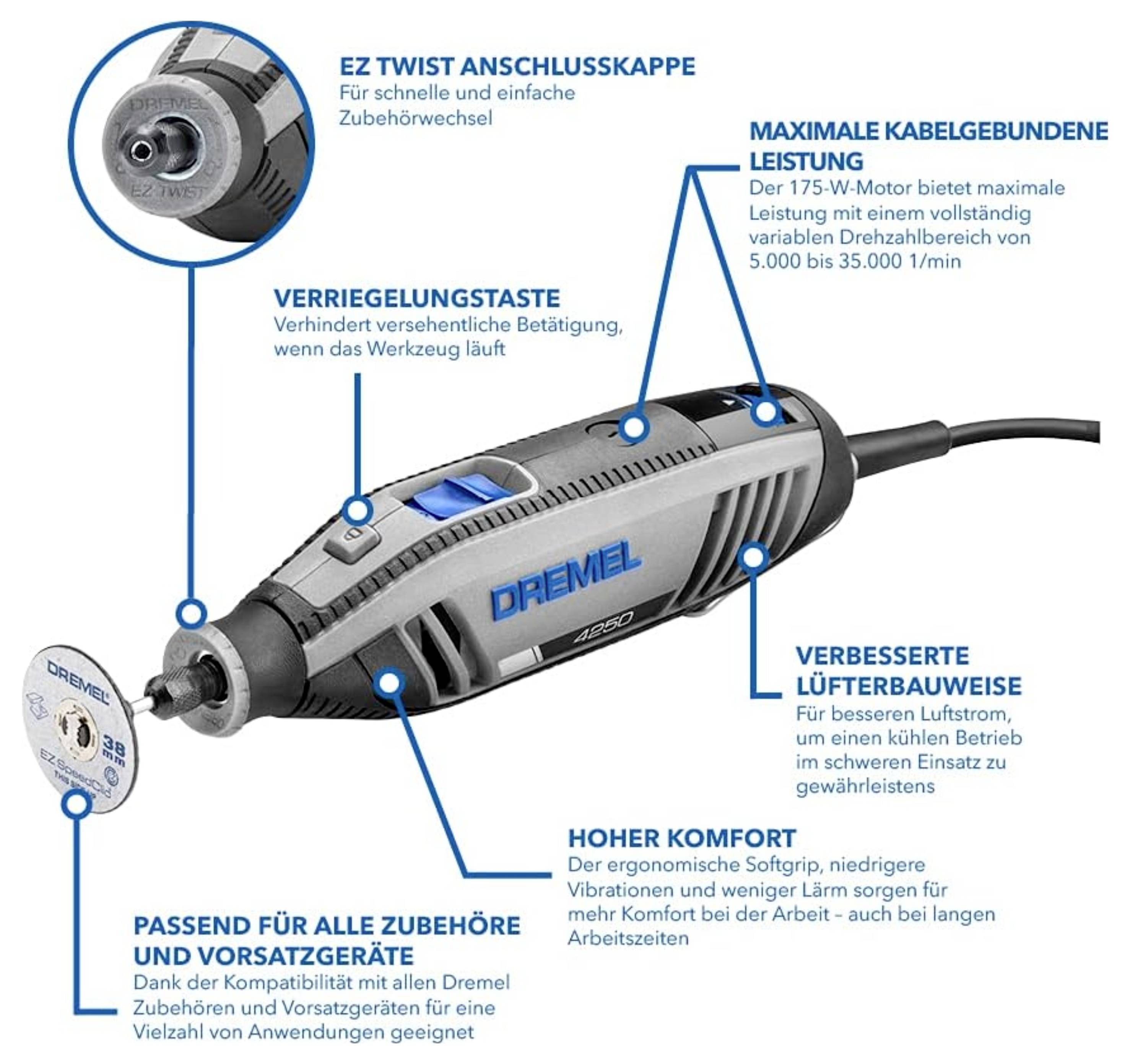 Dremel Weihnachts-Geschenkset 4250-1/35 Sonderedition F.013.425.0KA Multifunktionswerkzeug 175W