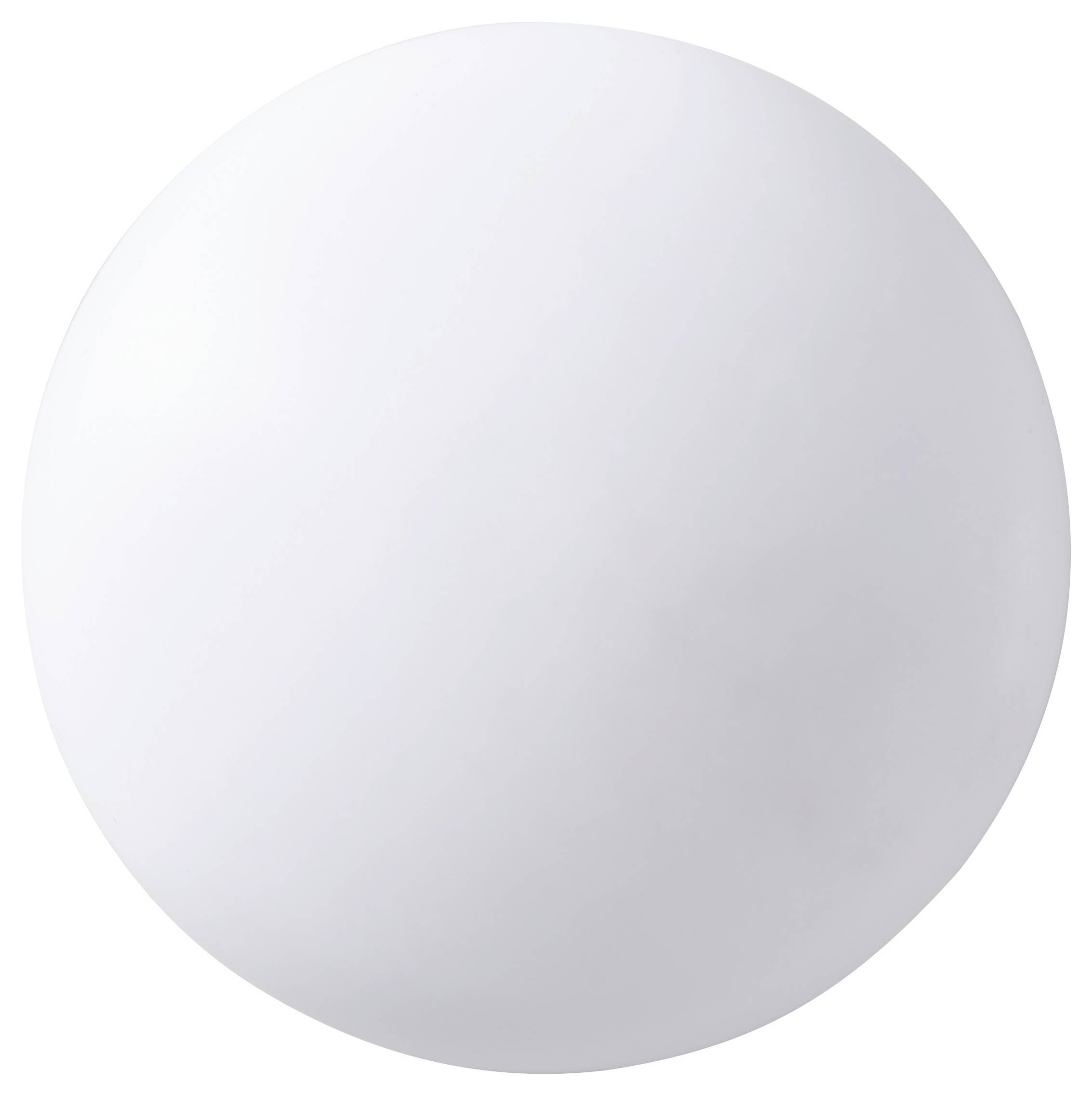 Eine schlichte weiße Kugel vor einem weißen Hintergrund.