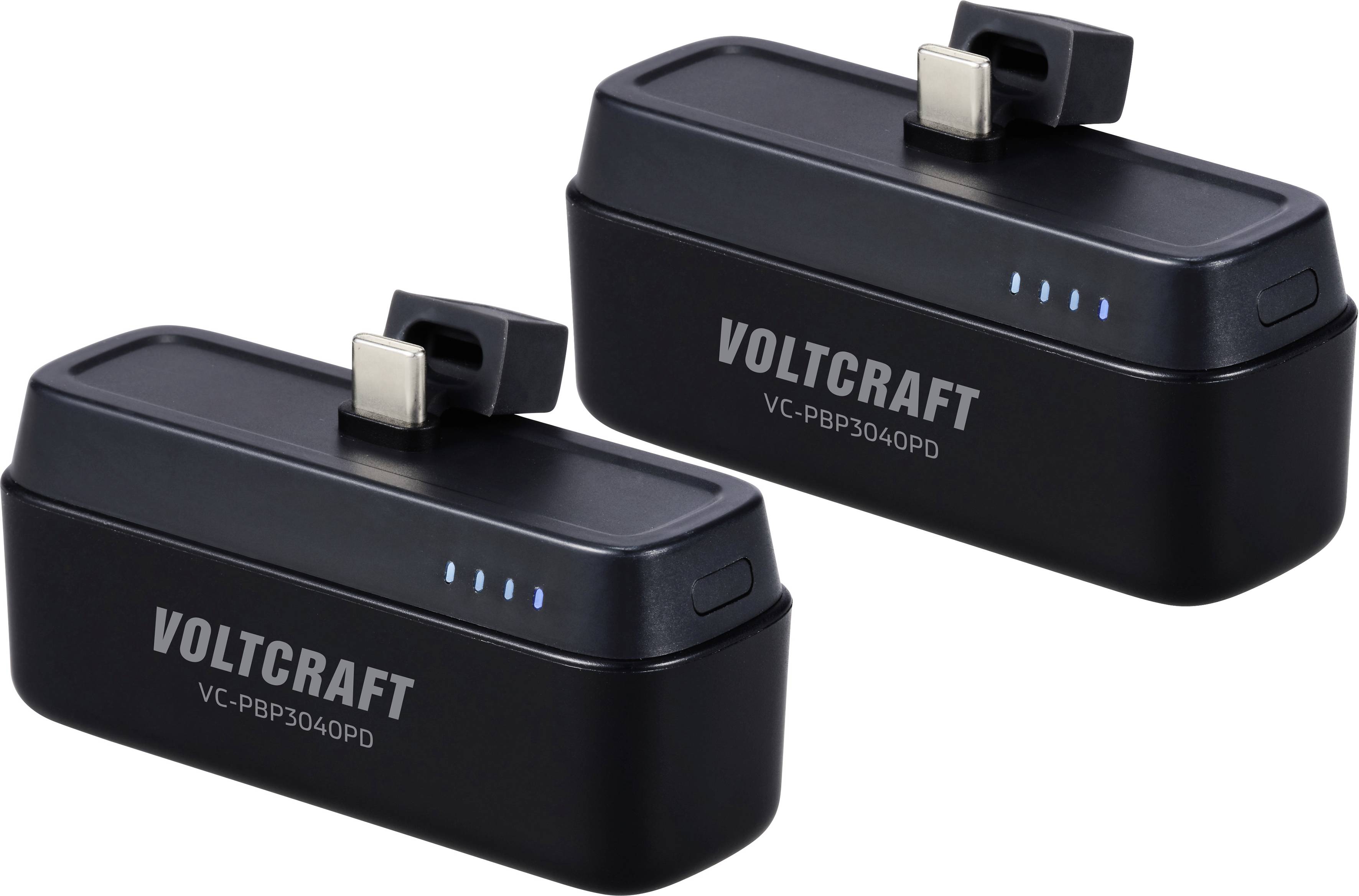 VOLTCRAFT VC-PBP3040PD Powerbank 4500 mAh USB PD Li-Ion Schwarz (matt) Statusanzeige