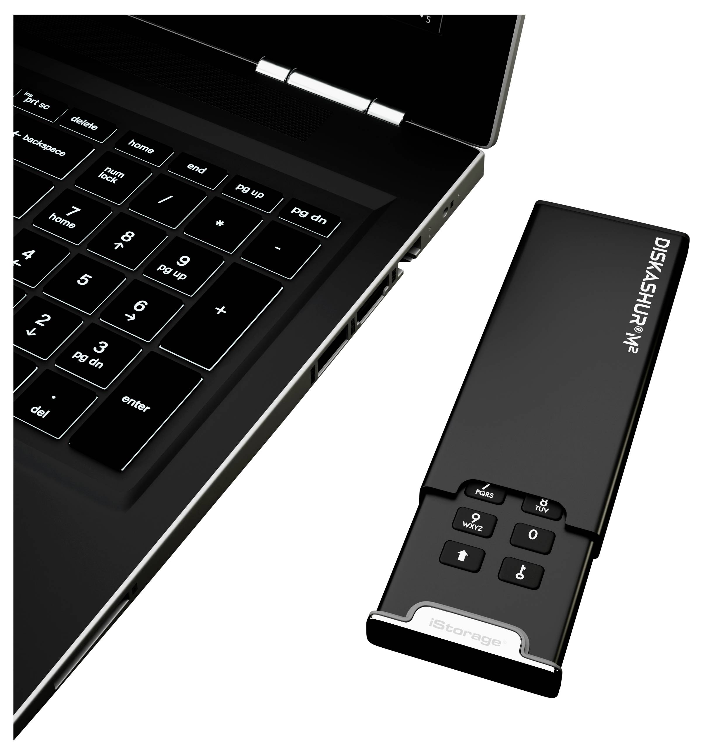 IStorage diskAshur M2 500GB Externe Festplatte Schwarz IS-DAM2-256-500