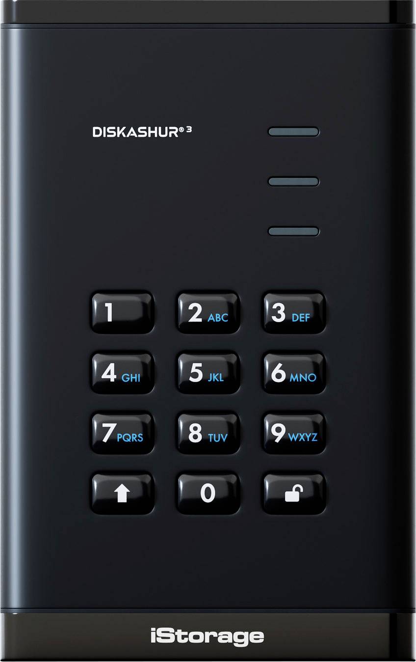 IStorage diskAshur3 1TB Externe Festplatte Schwarz IS-DA3-256-1000-B