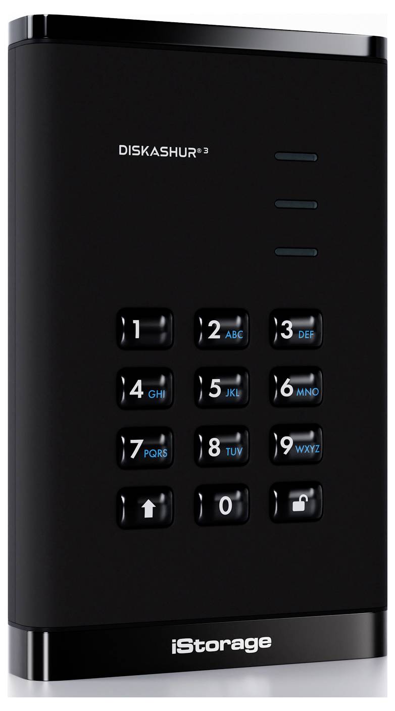 IStorage diskAshur3 1TB Externe Festplatte Schwarz IS-DA3-256-1000-B