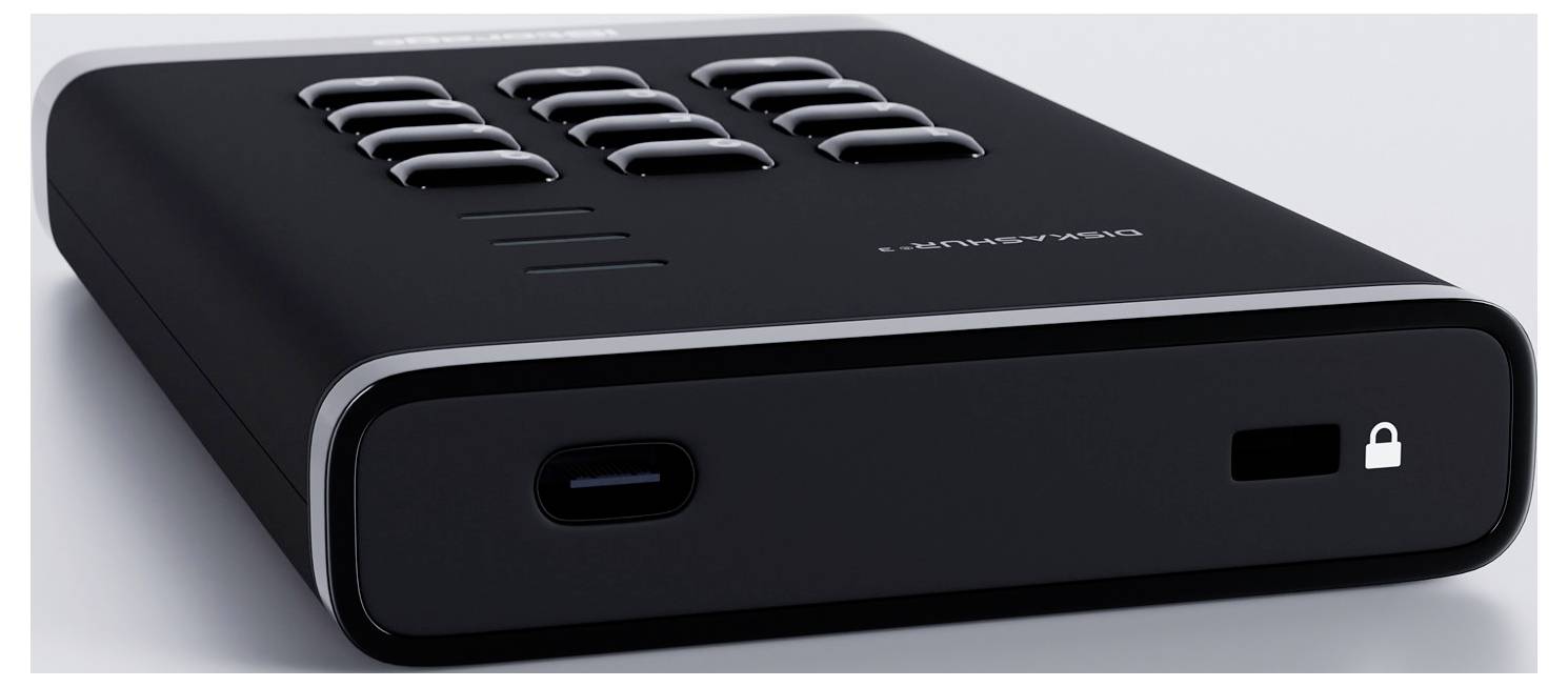 IStorage diskAshur3 1TB Externe Festplatte Schwarz IS-DA3-256-1000-B