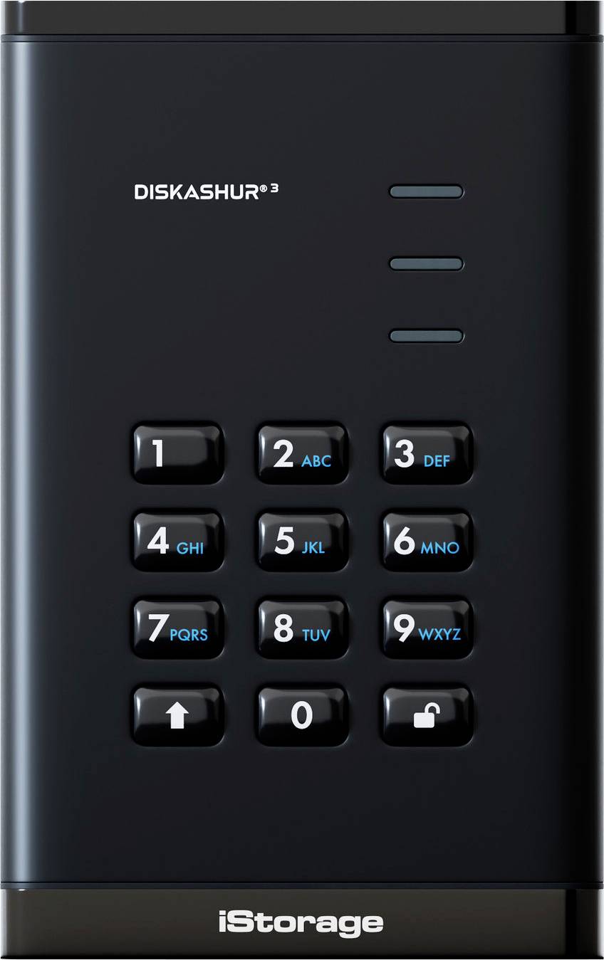 IStorage diskAshur3 4TB Externe Festplatte Schwarz IS-DA3-256-4000-B