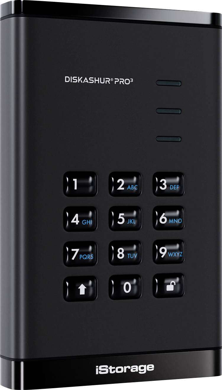 IStorage diskAshur Pro3 3TB Externe Festplatte Schwarz IS-DAP3-256-4000-F