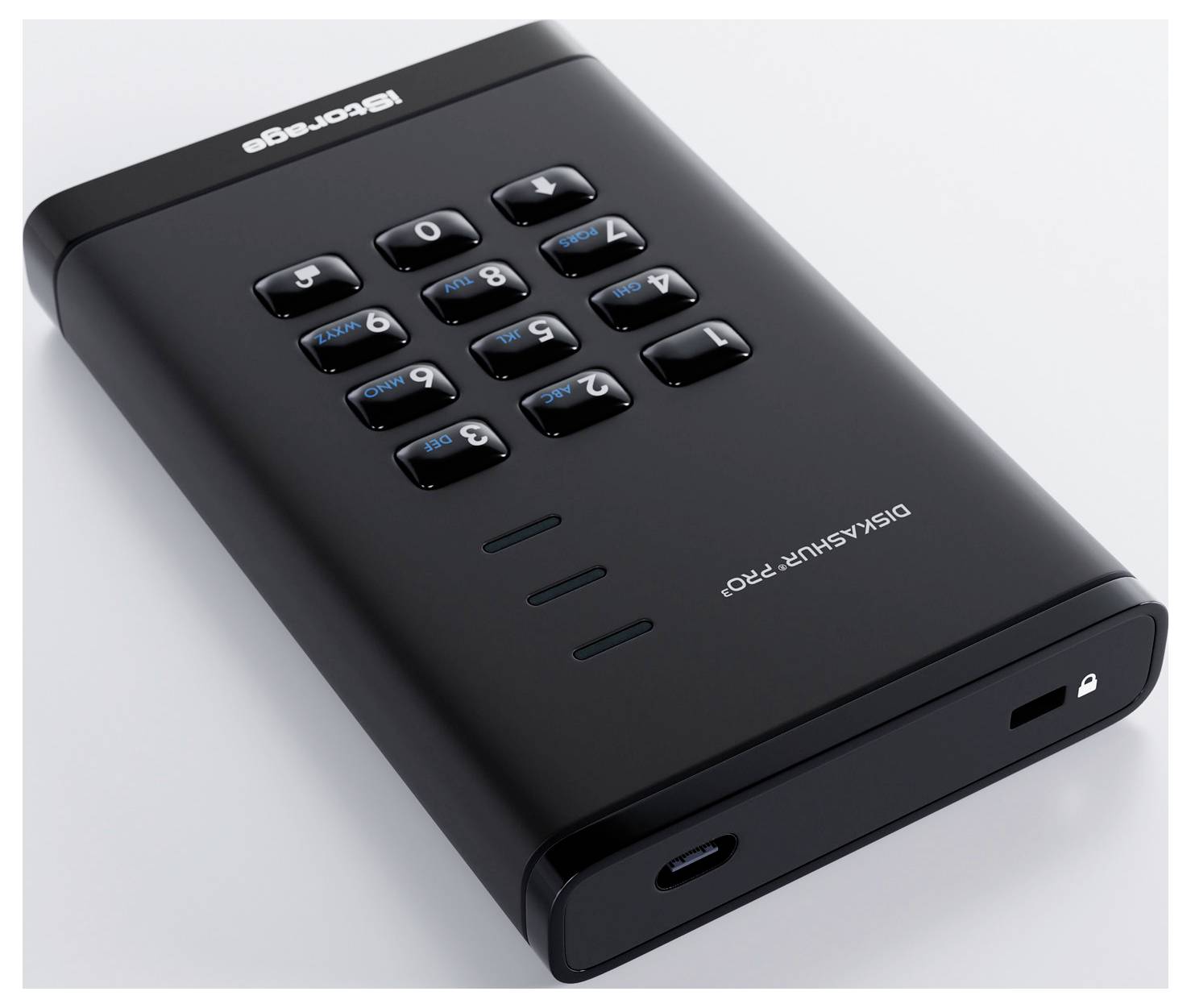 IStorage diskAshur Pro3 3TB Externe Festplatte Schwarz IS-DAP3-256-4000-F