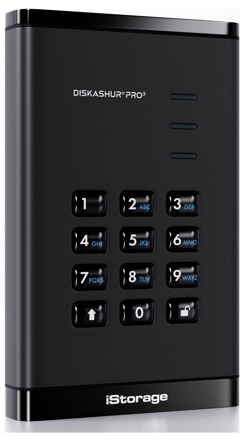 IStorage diskAshur Pro3 1TB Externe Festplatte Schwarz IS-DAP3-256-SSD-1000-F