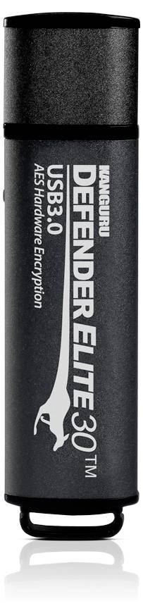 iStorage Kanguru Defender Elite30 32 GB USB-Stick Schwarz KDFE30-32G