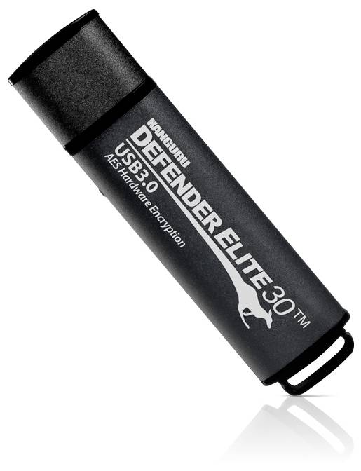 IStorage Kanguru Defender Elite30 64GB USB-Stick Schwarz KDFE30-64G