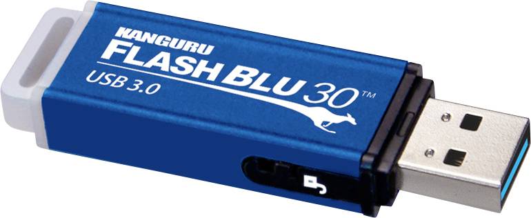 IStorage Kanguru FlashBlu30 16GB USB-Stick Blau ALK-FB30-16G