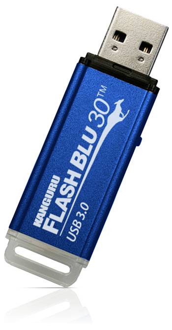 iStorage Kanguru FlashBlu30 32 GB USB-Stick Blau ALK-FB30-32G