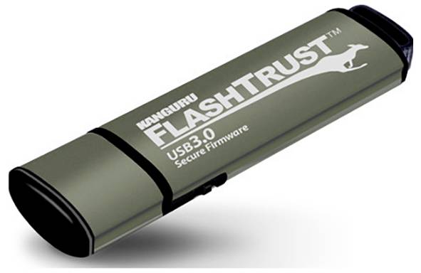 iStorage Kanguru FlashTrust 32 GB USB-Stick Grau WP-KFT3-32G