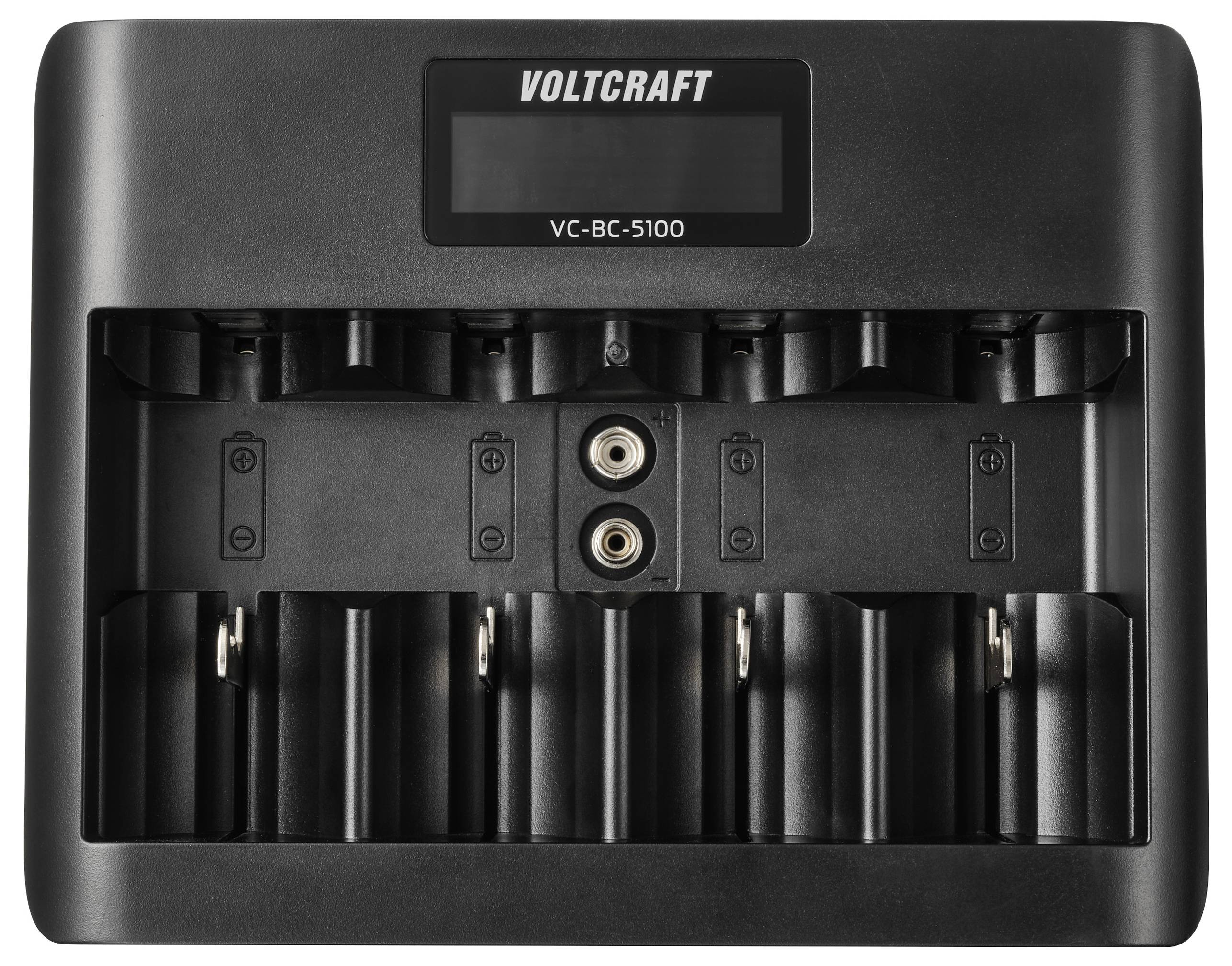 VOLTCRAFT VC-BC-5100 Rundzellen-Ladegerät NiMH, LiIon Mignon (AA), Micro (AAA), Baby (C), Mono (D), 9V Block