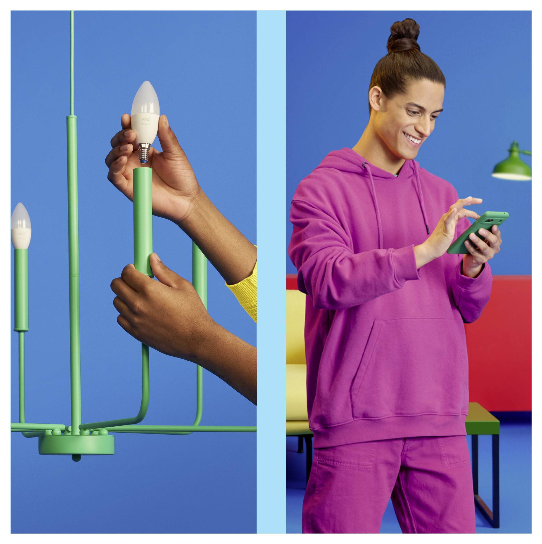 WiZ 8719514551275 LED EEK F (A - G) E14 (Ø x H) 39 mm x 116 mm 2 St.