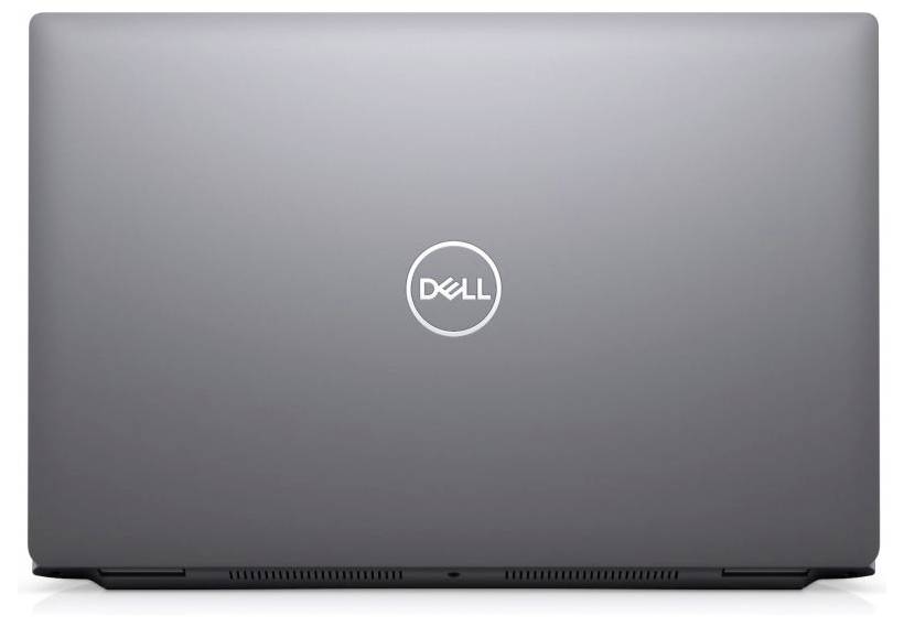 Geschlossener silberner Laptop mit zentriertem 'Dell' Logo auf dem Deckel.