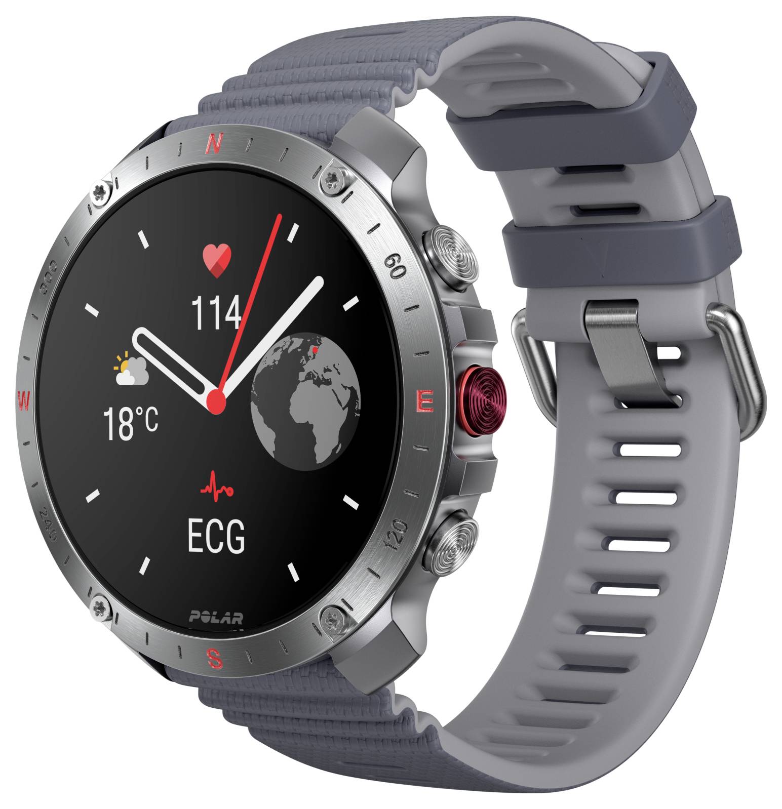 Polar Grit X2 Pro Sportuhr Grau