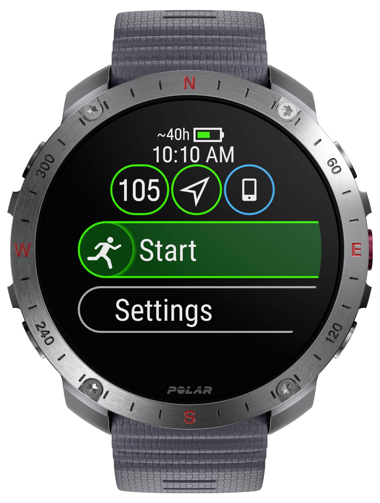 Polar Grit X2 Pro Sportuhr Grau