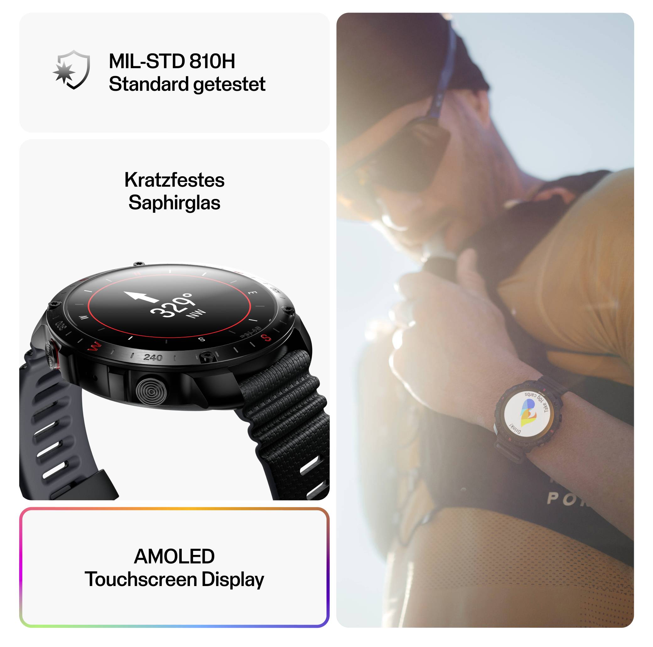 Polar Grit X2 Pro Sportuhr Schwarz