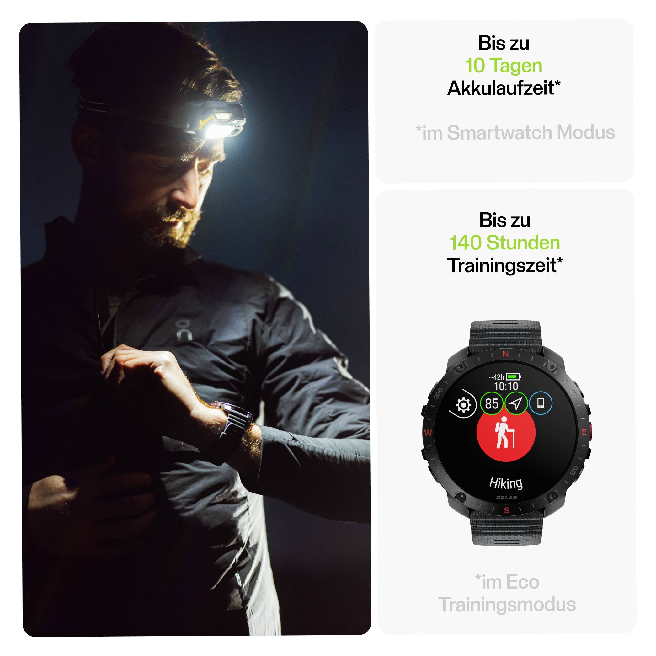 Polar Grit X2 Pro Sportuhr Schwarz