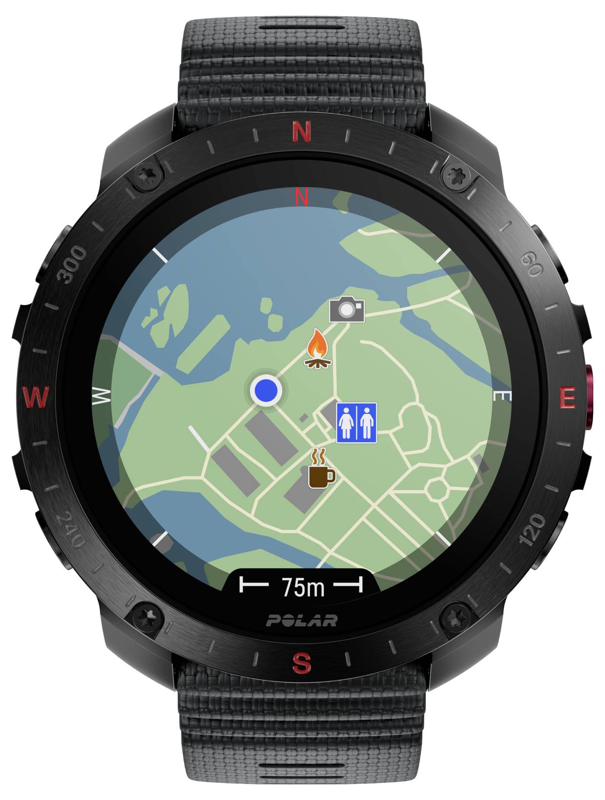 Polar Grit X2 Pro Sportuhr Schwarz