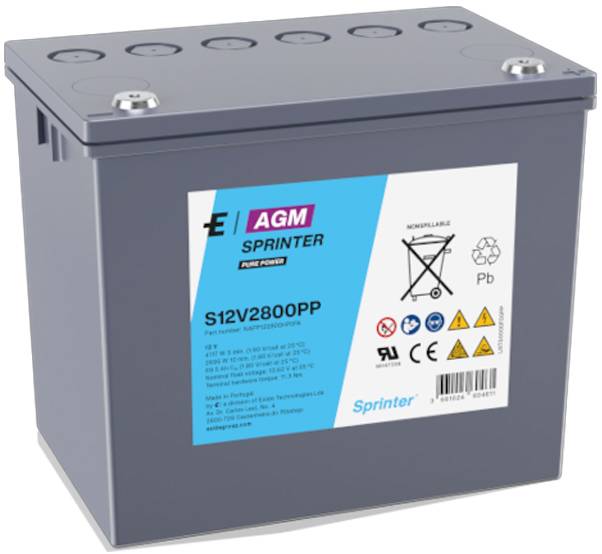Exide S12V2800PP Bleiakku Blei-Vlies (AGM) 69.5Ah 12V 1St.