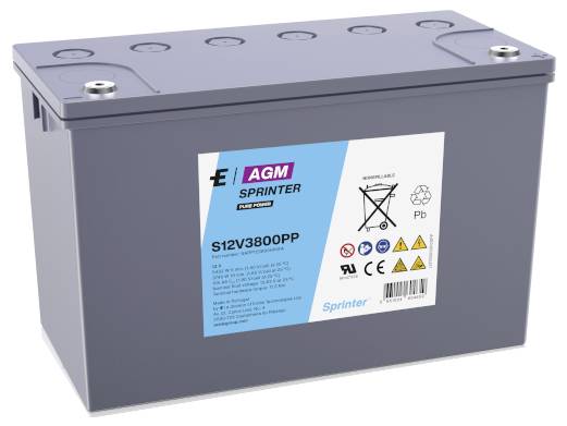 Exide S12V3800PP Bleiakku Blei-Vlies (AGM) 105Ah 12V 1St.