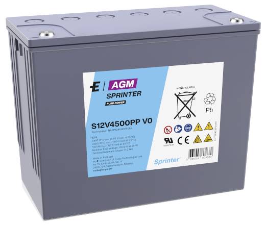 Exide S12V4500PP V0 Bleiakku Blei-Vlies (AGM) 120Ah 12V 1St.