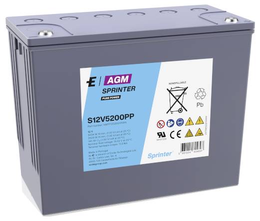 Exide S12V5200PP V0 Bleiakku Blei-Vlies (AGM) 140Ah 12V 1St.