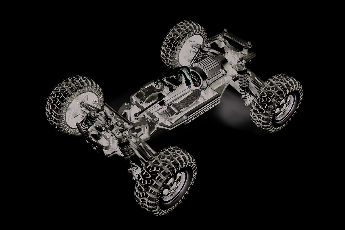 Blackzon Smyter DB 1/12 4WD Gelb Brushed 1:12 RC Modellauto Elektro Buggy Allradantrieb (4WD) RtR 2,4 GHz inkl. Akku und Ladekabel, mit Lichteffekt
