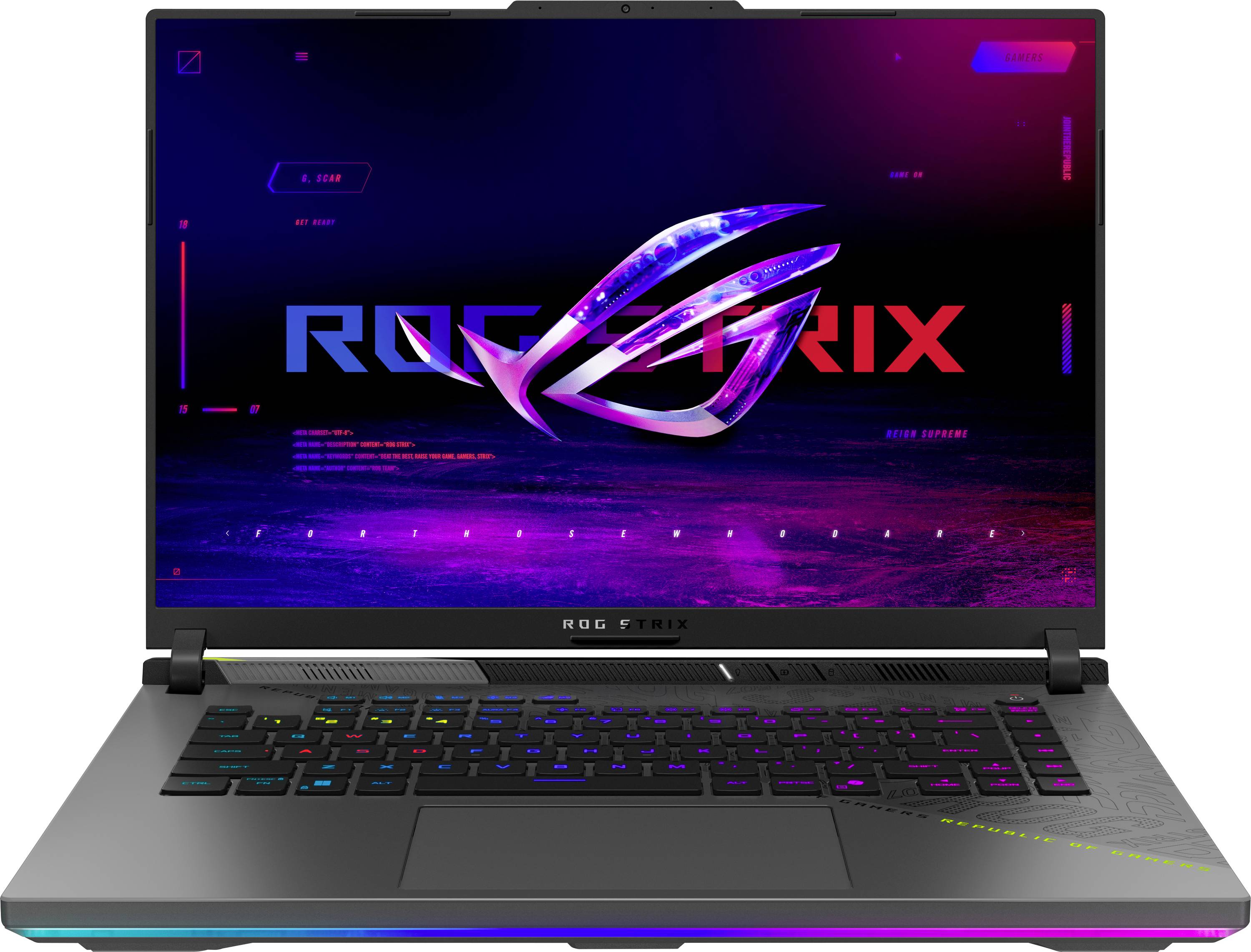 Asus Gaming Notebook "ROG Strix G16" 40.6cm (16 Zoll) WQXGA AMD Ryzen 9 9955HX 32GB RAM 1TB SSD Deutsch, QWERTZ AMD Radeon Nvidia