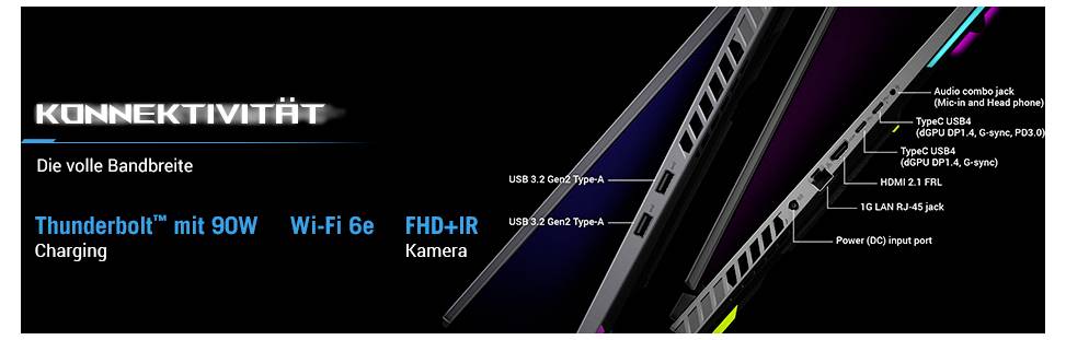 Asus Gaming Notebook "ROG Strix G16" 40.6cm (16 Zoll) WQXGA AMD Ryzen 9 9955HX 32GB RAM 1TB SSD Deutsch, QWERTZ AMD Radeon Nvidia
